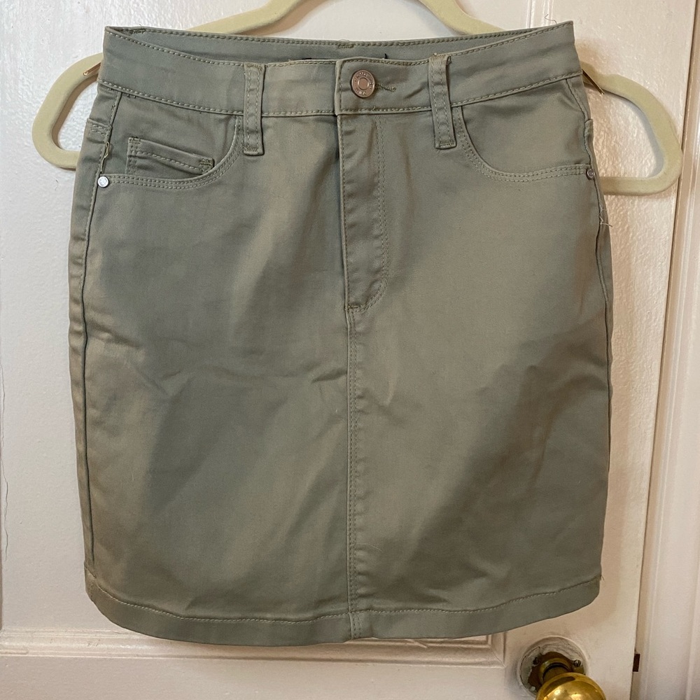 Missguided Sage Green Mini Skirt